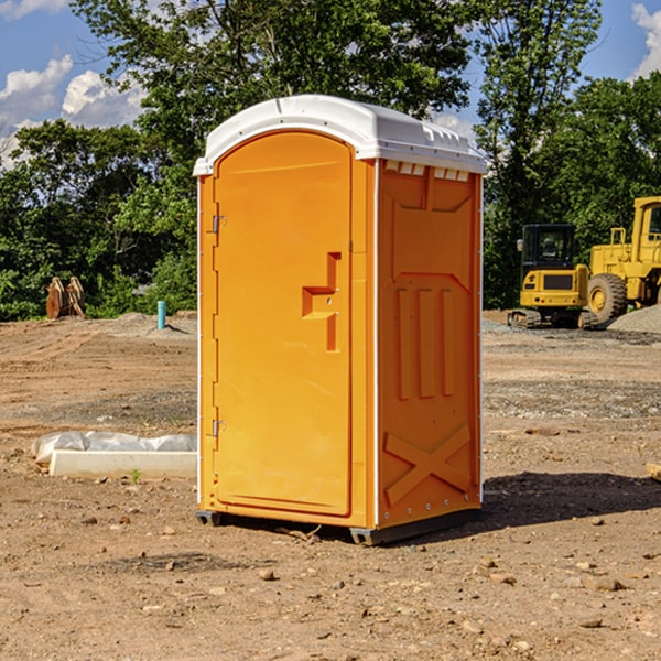 how often are the porta potties cleaned and serviced during a rental period in Register